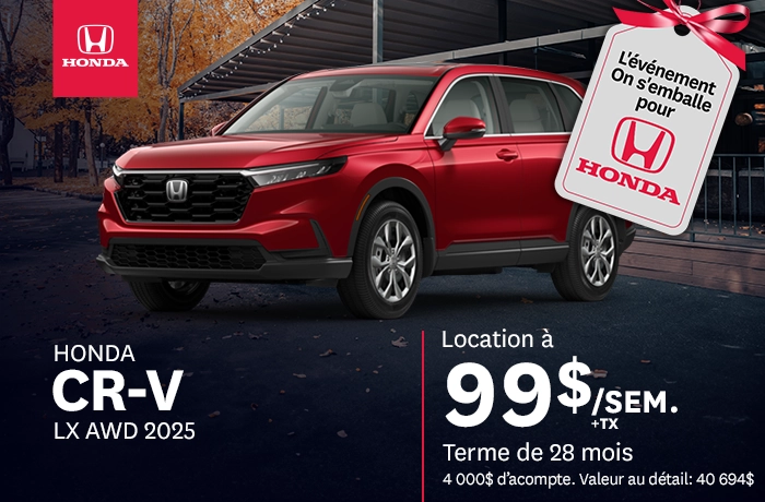 Bannière de Promotion CR-V 2025